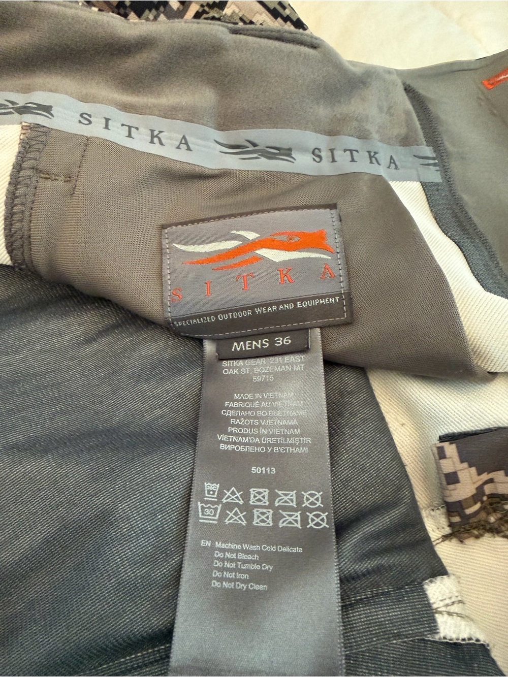 Timberline Men's Camo Cargo Pants with Removable Suspenders - Gray/Camo - Picture 3 of 13
